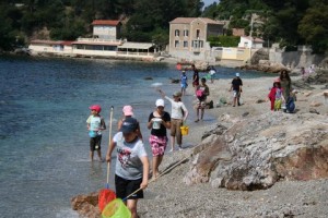 pêche à pied en classe de mer